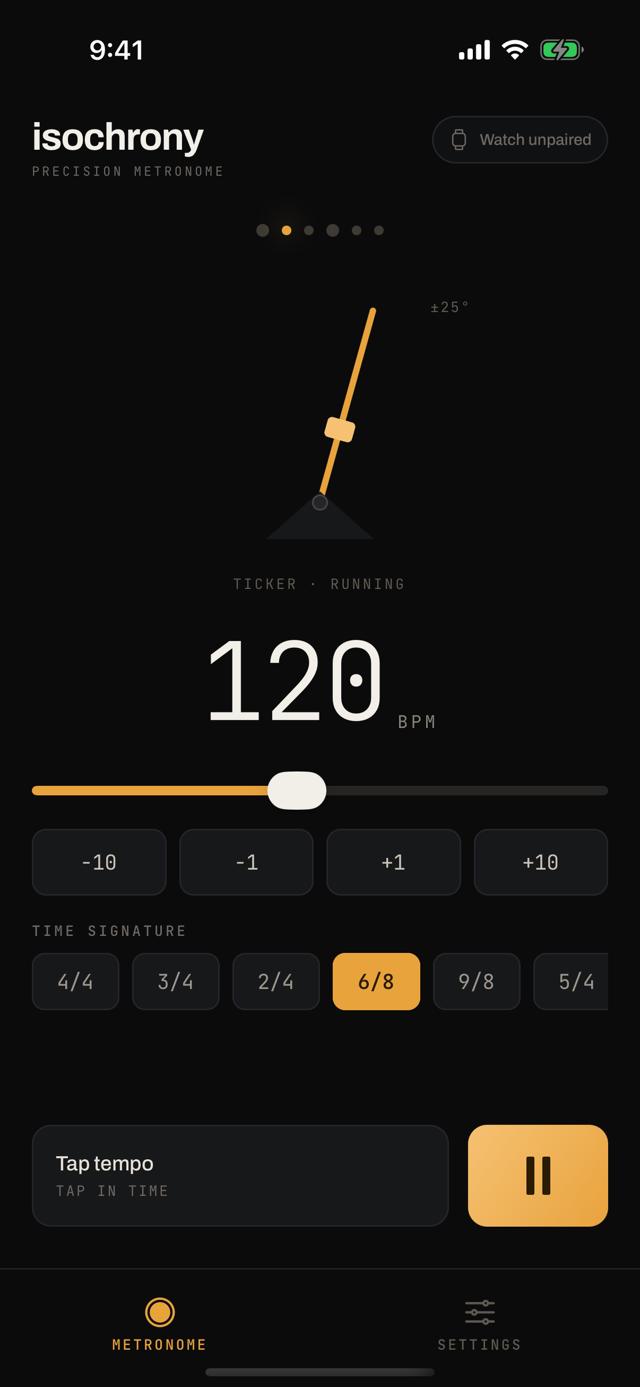Isochrony: Haptic Metronome screenshot 5