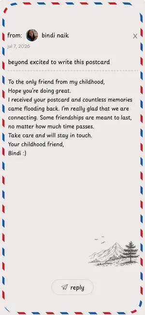 hey postcard: slow messaging screenshot 3