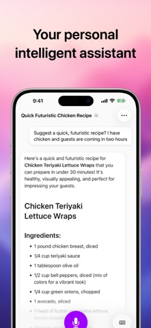 Intelligent Assistant Chat iPhone screenshot