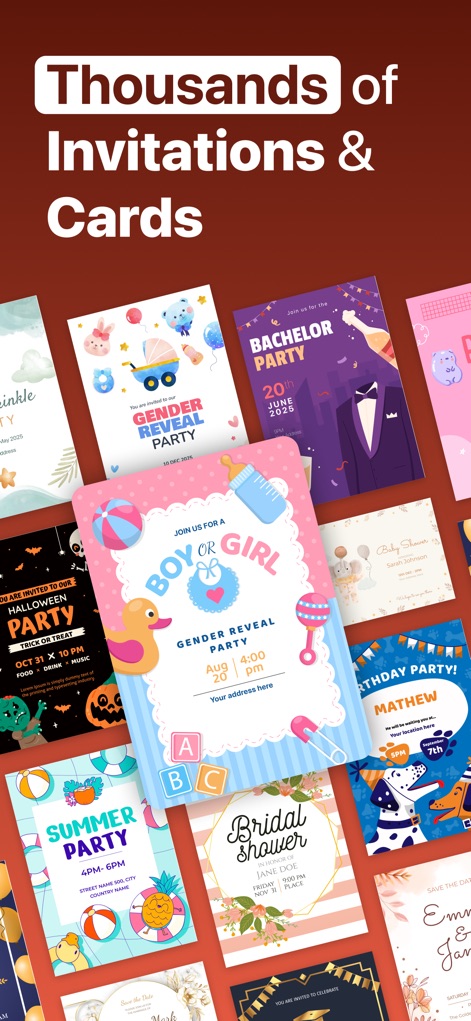 RSVP Text Party Invitations - Lifestyle App | MWM