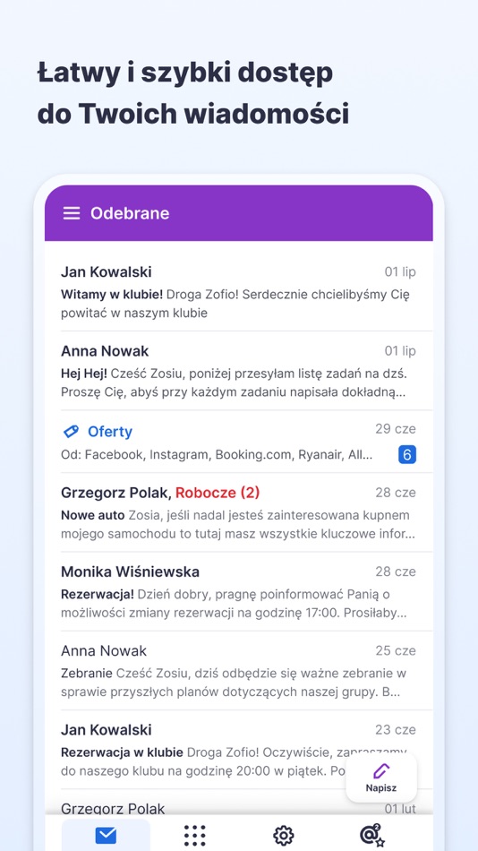 #1. Poczta o2 (iOS) Podle: Wirtualna Polska