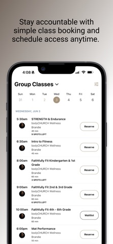 bodyCHURCH Wellness iPhone screenshot
