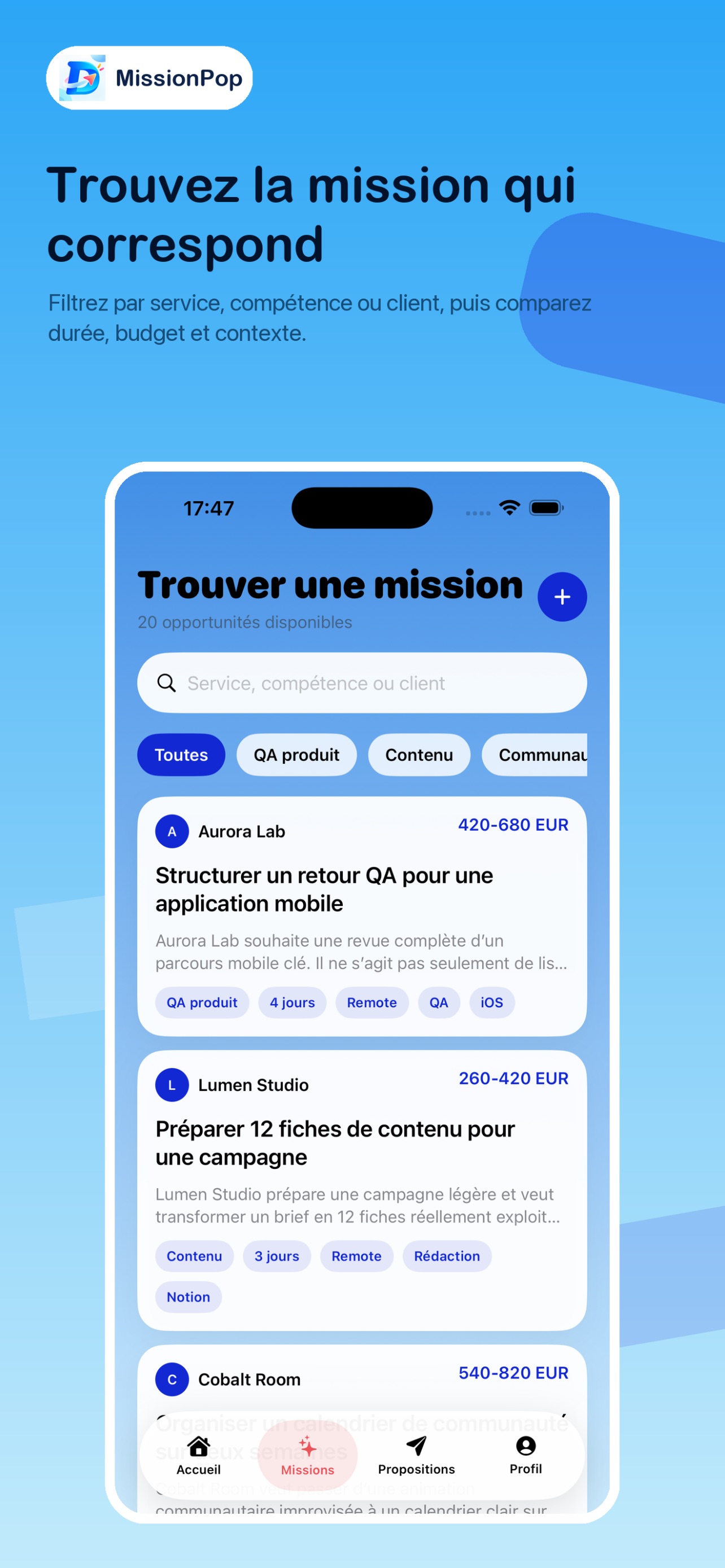 Screenshot 1 of MissionPop
