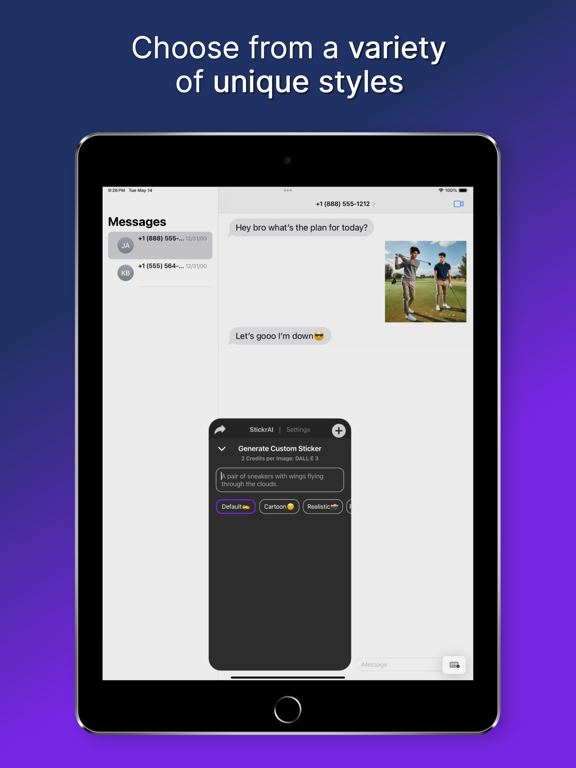 StickrAI: AI Sticker Generator iPad screenshot 2 - Graphics & Design app