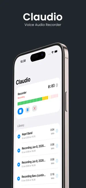 Claudio - Voice Audio Recorder screenshot 1