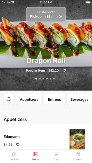 Sushi Fever Abq iPhone screenshot 2 - Food & Drink app
