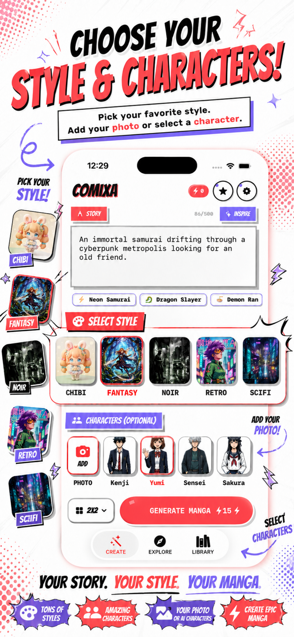 Comixa: AI Manga & Anime Maker screenshot 2