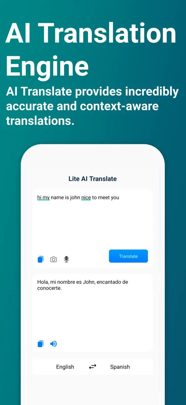 Screenshot #1 pour AI Translate - Lite