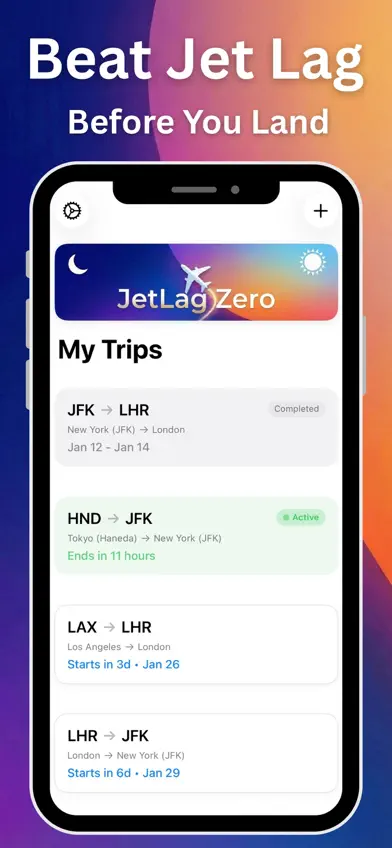 JetLagZero screenshot 1