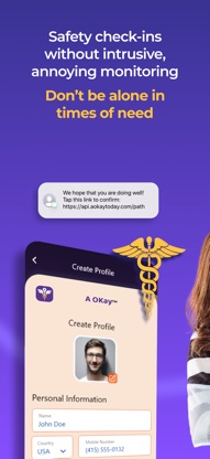 A Okay, Safety Check Ins screenshot 1