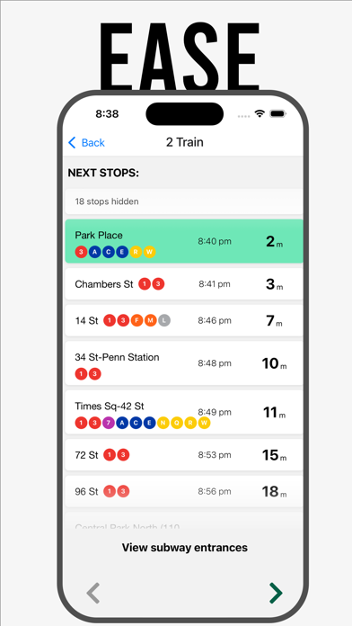 New York Subway Times iPhone screenshot 3 - Navigation app