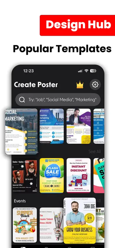 Poster & Flyer Maker: PostArt screenshot 1