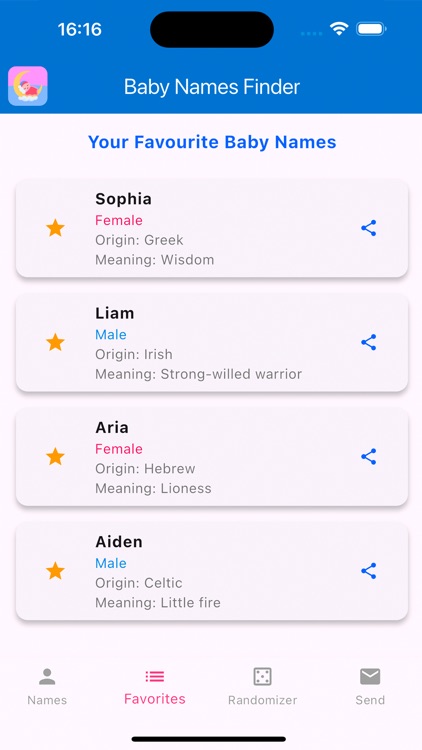 Baby Names Finder