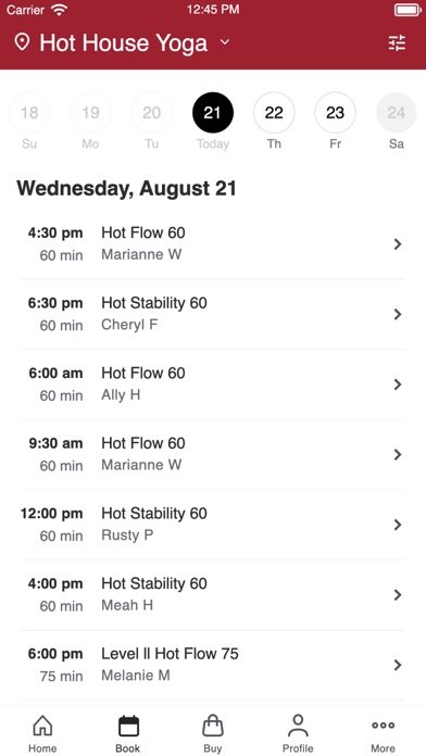 Hot House Yoga Screenshot