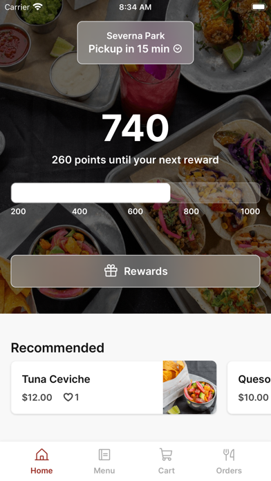 Vida Taco Bar iPhone screenshot 1 - Food & Drink app