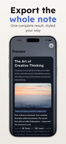 WholeNote: Export Notes Screenshot 1 of 5
