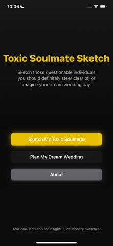 Soulmate Sketch Toxic edition iPhone screenshot