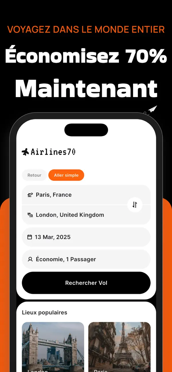 Screenshot #1 pour Airlines70: All Flights Ticket
