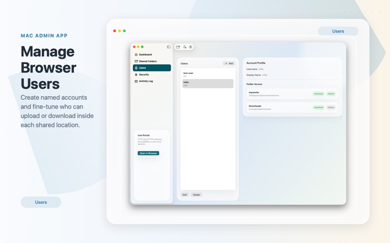 Screenshot #3 pour Secure File Share Server