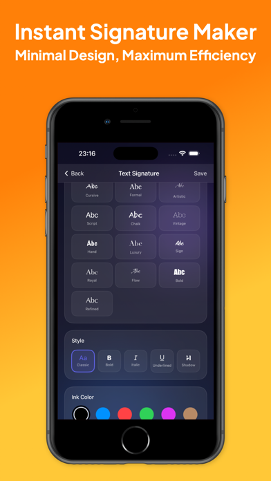 Signature Creator - eSign App iPhone screenshot