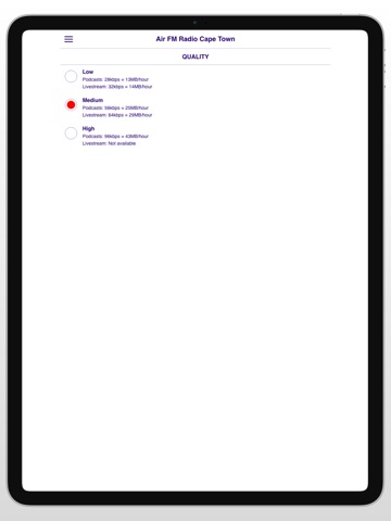 Air FM Radio Cape Town iPad screenshot