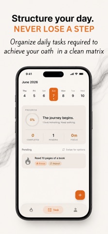 Oath Tracker - Commit & Focus screenshot