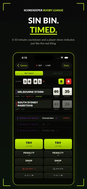 Rugby League Scorekeeper screenshot 3