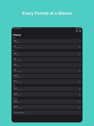 Chess Timer & Clock by Chessy iPad screenshot