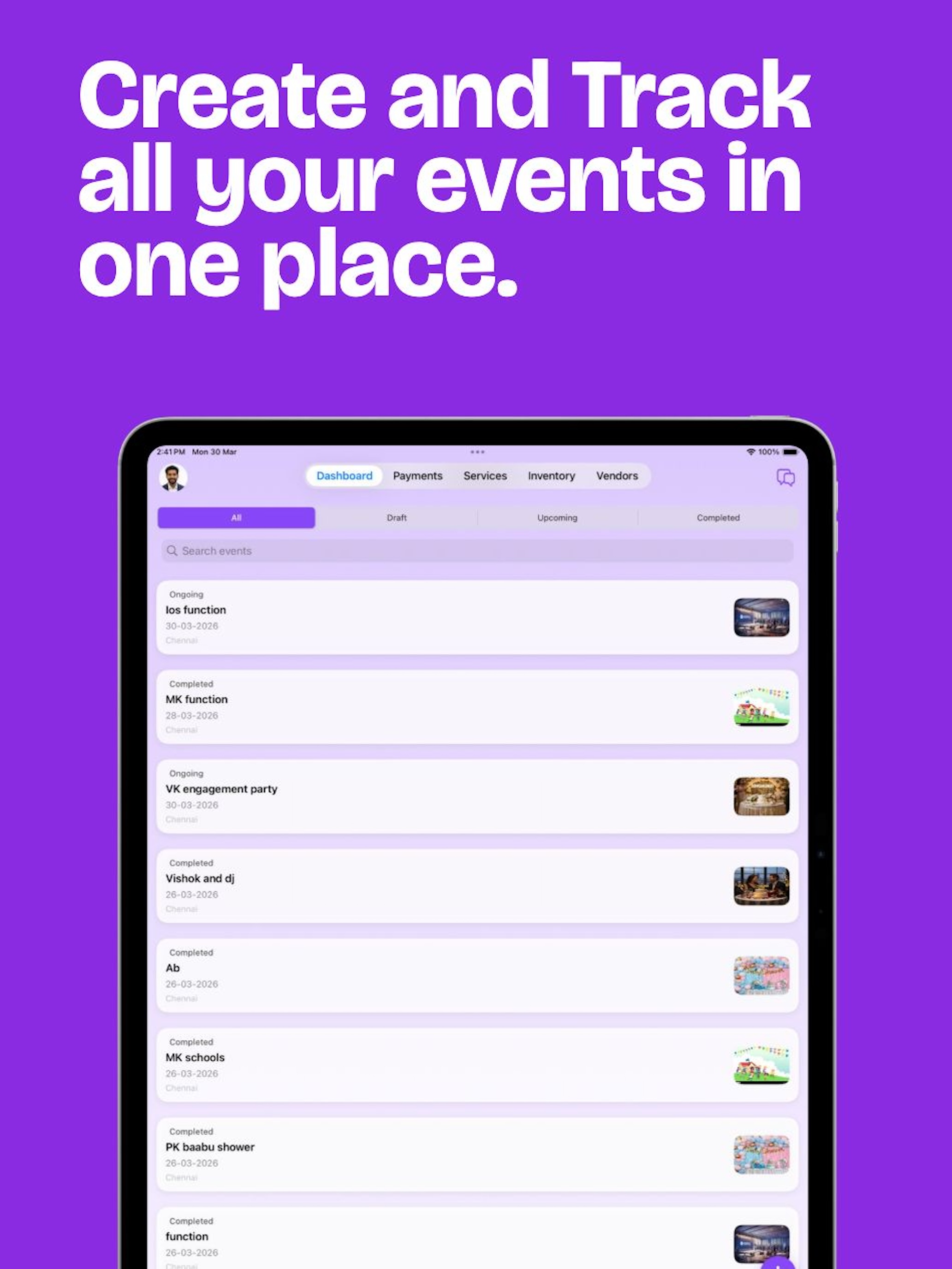 UTSAVEventPlanner screenshot 5