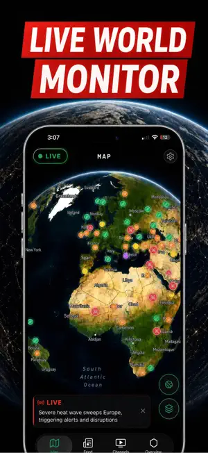 Live World Monitor: GlobeAlert screenshot 1