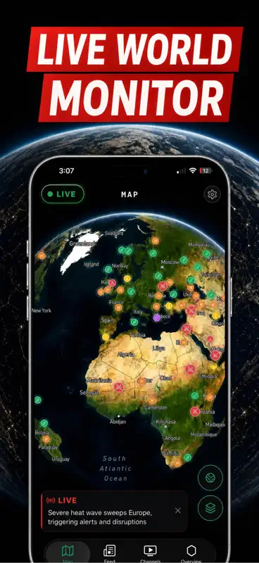 Live World Monitor: GlobeAlert screenshot 1 of 6