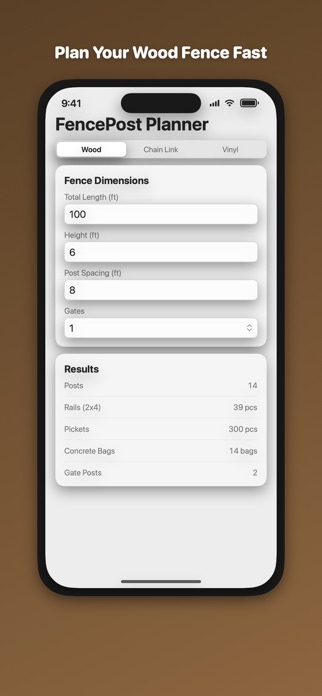 Fence Post & Material Planner Screenshot 1 of 3