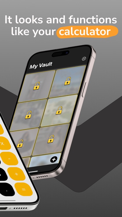 Hide photos: fake calculator