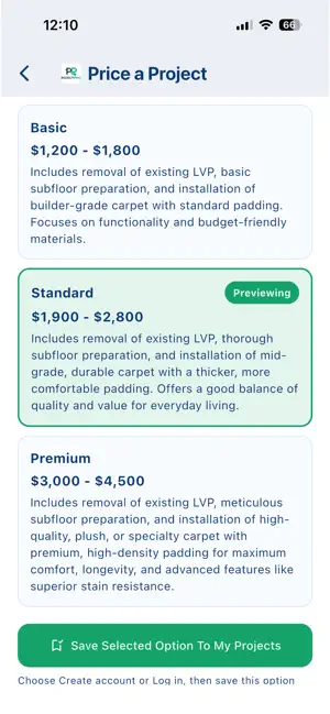ProjectPrice screenshot 1