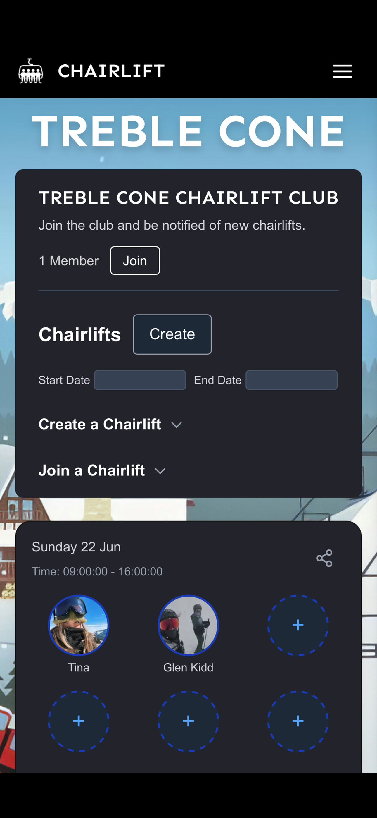 Chairlift App screenshot 3