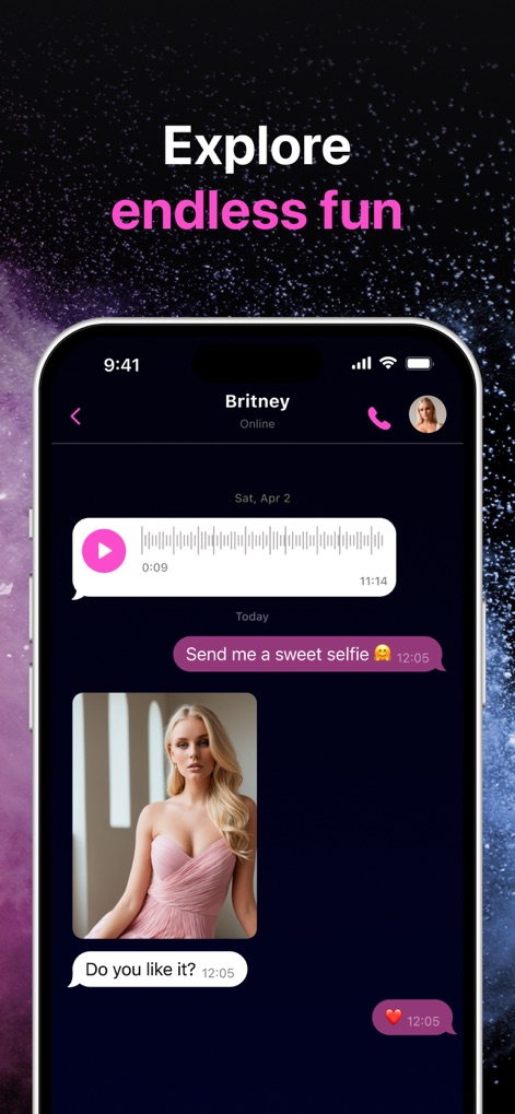 Ai Girl: Chat with Girlfriend - La aplicación permite el intercambio de mensajes de voz y fotos dentro del chat, haciendo las conversaciones más envolventes y dinámicas.