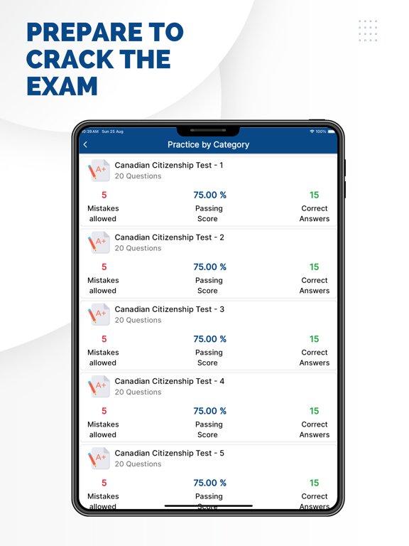 Canadian Citizenship Exam 2024 iPad screenshot 4 - Education app