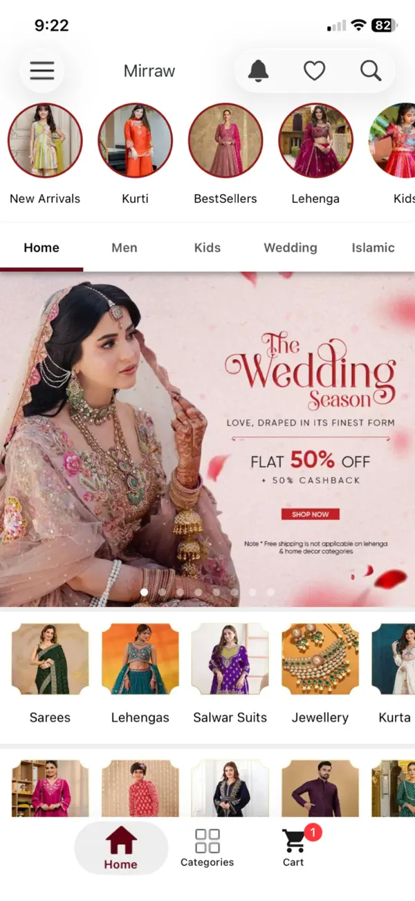 Screenshot #2 pour MIRRAW - Online Shopping App