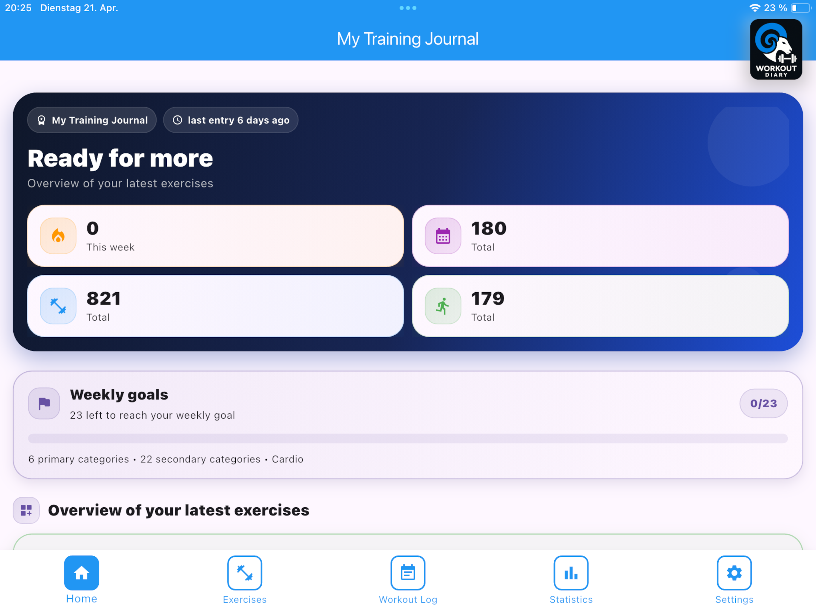 Workout Diary 1 screenshot 8