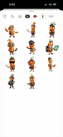 Pilot Carrot Stickers screenshot