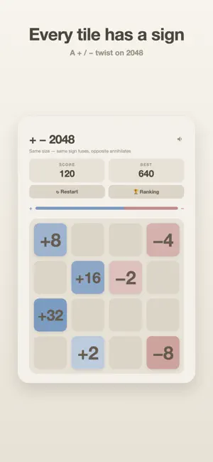 Plus Minus 2048 screenshot 3