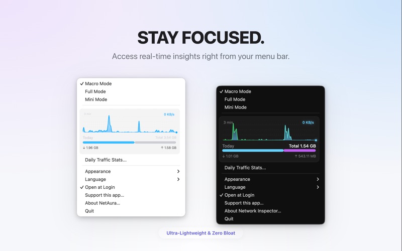 Screenshot #2 pour NetAura - Speed Monitor