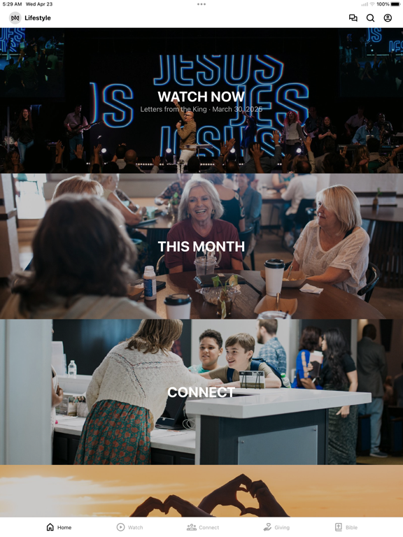 Millennial Church iPad screenshot 1 - Education app