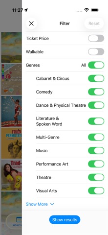 Pittsburgh Fringe Festival iPhone screenshot