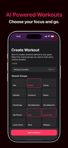 Siren - Gym & Fitness Planner screenshot
