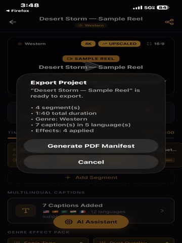 Starlight Movie Creator Pro iPad screenshot