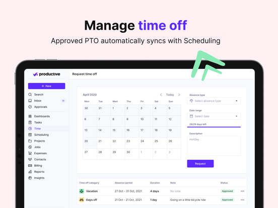 Productive.io Agency Software iPad screenshot 4 - Business app