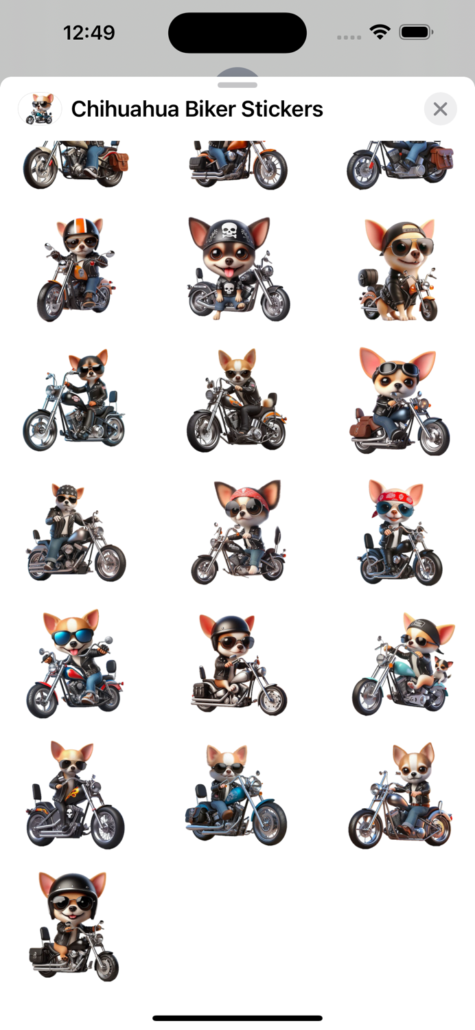 Chihuahua Biker Stickers
