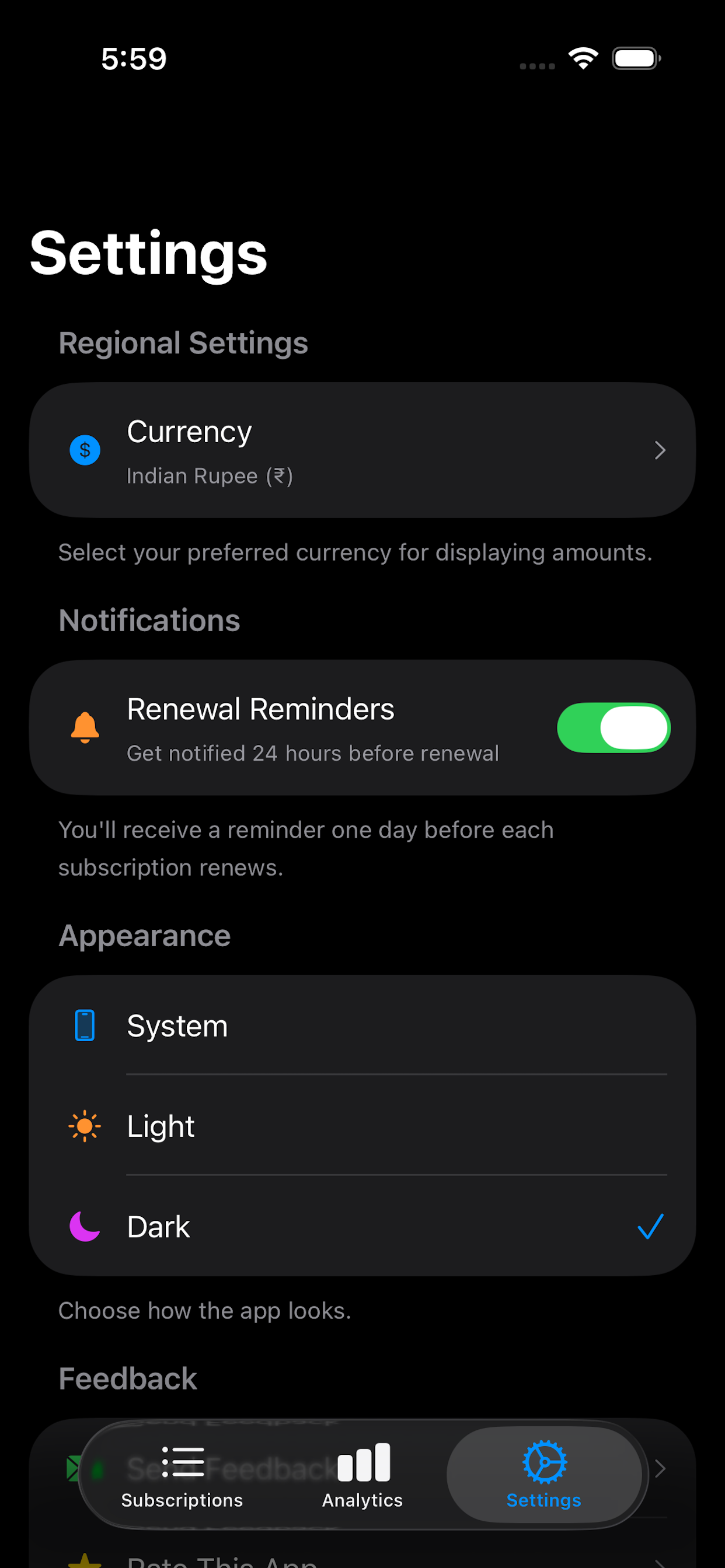 SubStatus screenshot 5