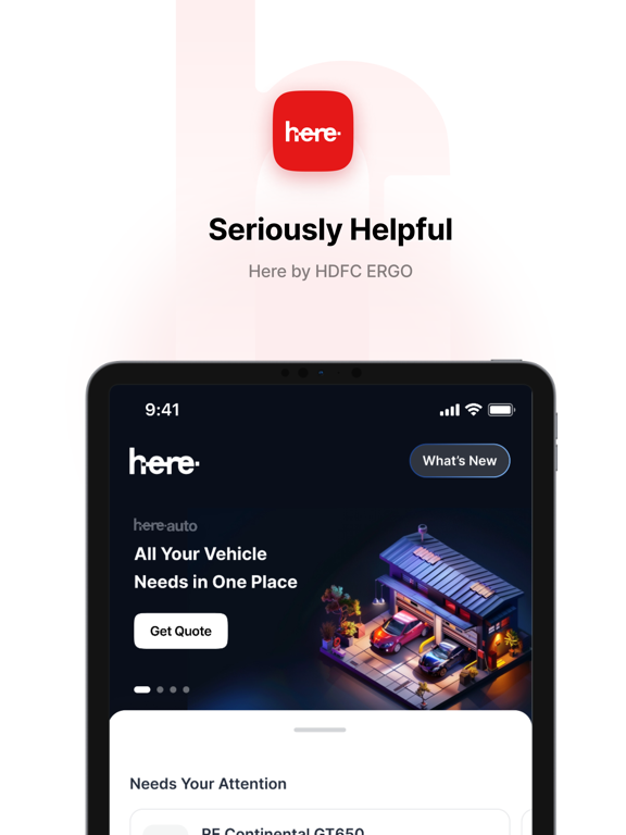 Here by HDFC ERGO iPad screenshot 7 - Finance app